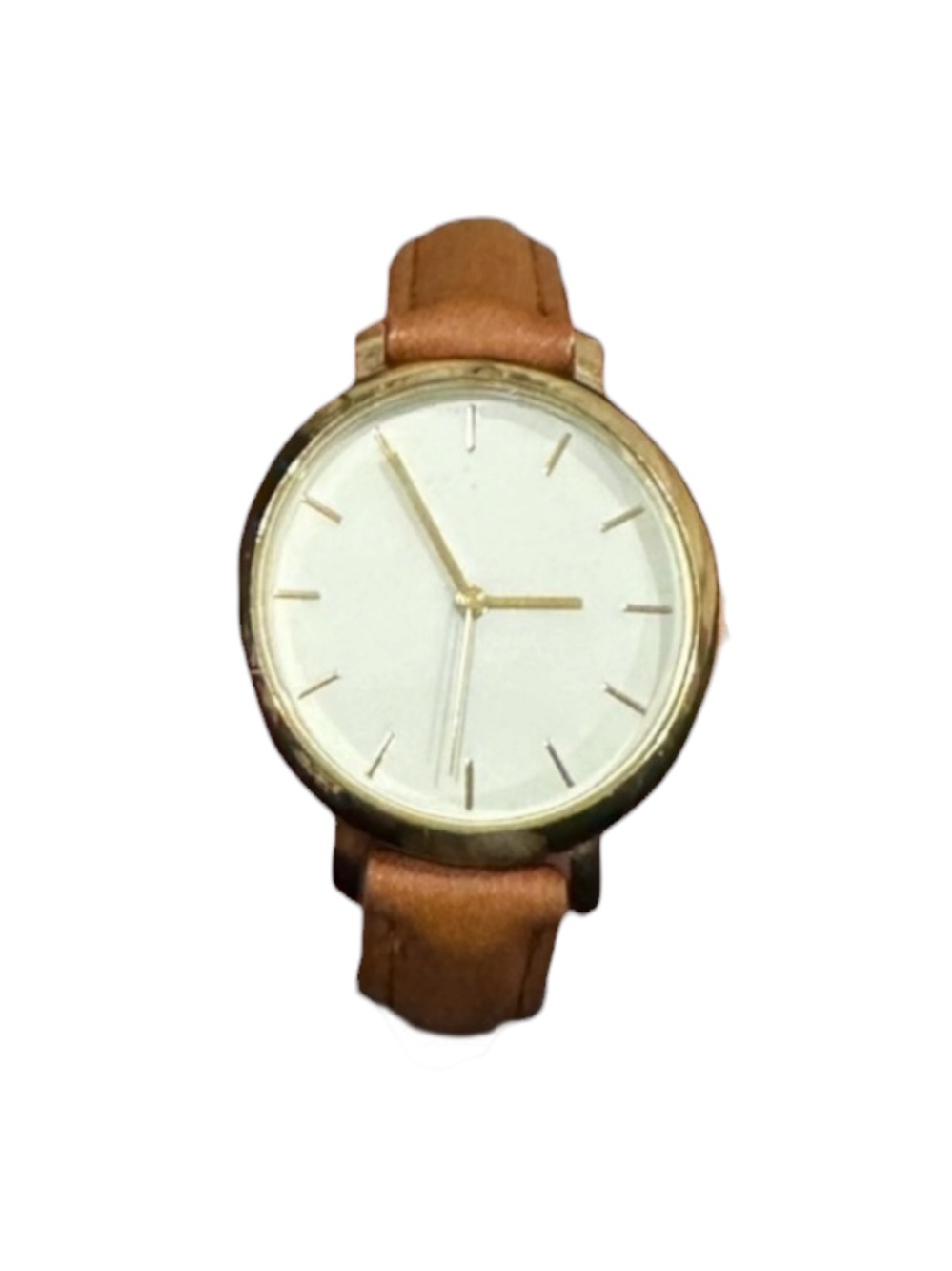 Brown Band Gold Detail Watch